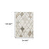 3' X 5' Beige Grey Tan And Brown Geometric Power Loom Stain Resistant Area Rug